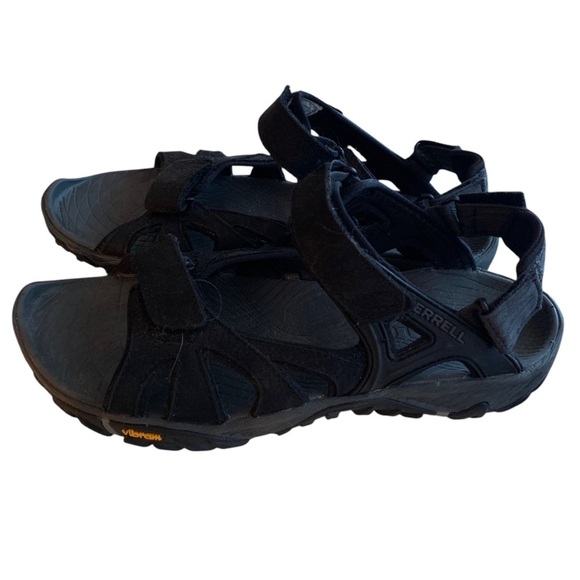 Merrell Black Mens Sandals Size 8 J32847 - Picture 1 of 6